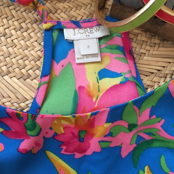 J. CREW Racerback/Spaghetti Strap Floral Top - Picture 4 of 8